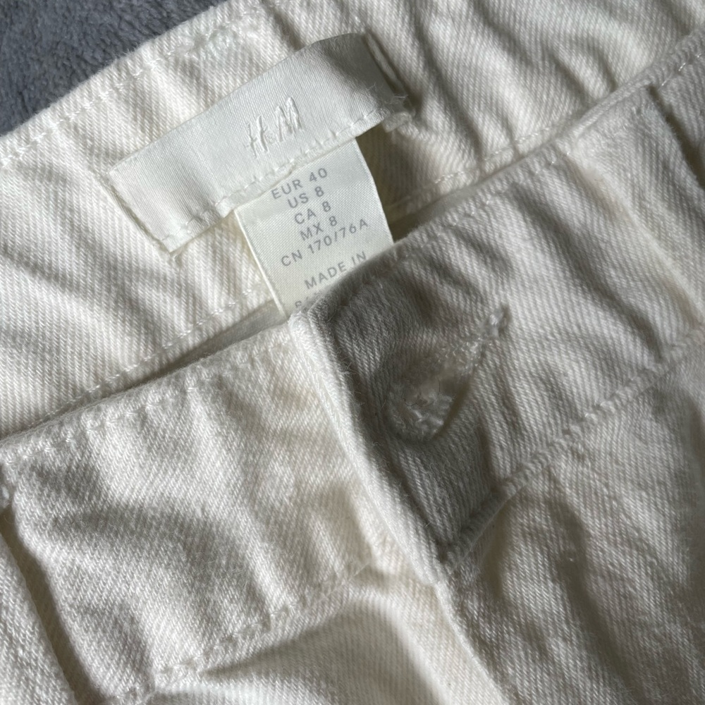 H&M Straight High Jeans - White - Picture 4 of 5